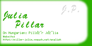 julia pillar business card